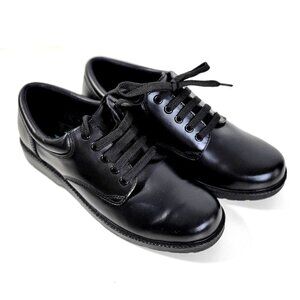 SlipLess Shoes Men Work Shoes Leather Black Size 7.5